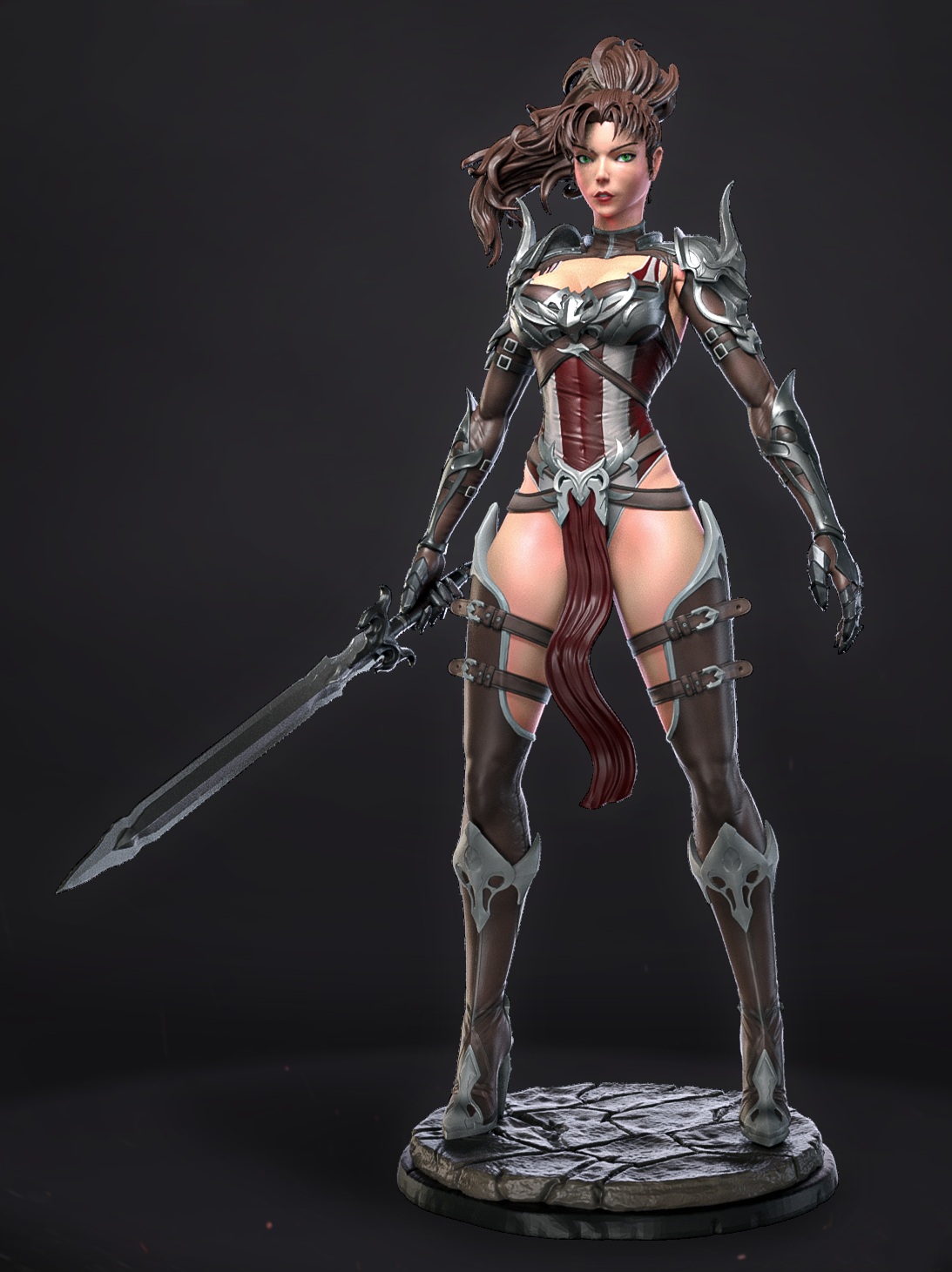 Ashen Chargeblade resin miniature unpainted for painting