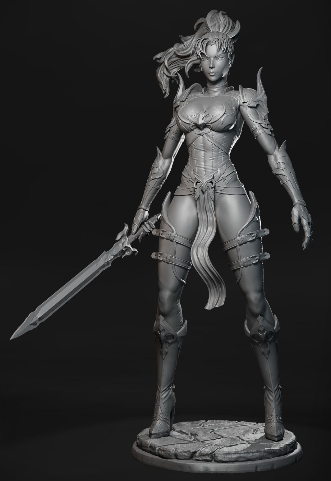 Ashen Chargeblade resin miniature unpainted for painting