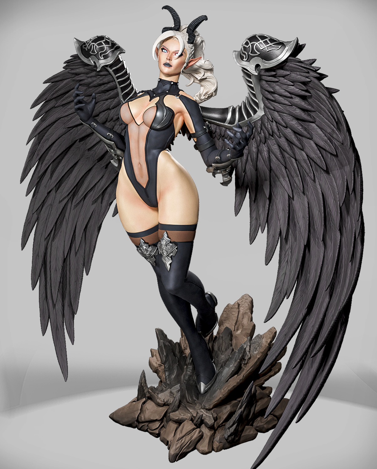 Obsidian Seraph figurka fantasy Witcher Elements Amra 3D Art