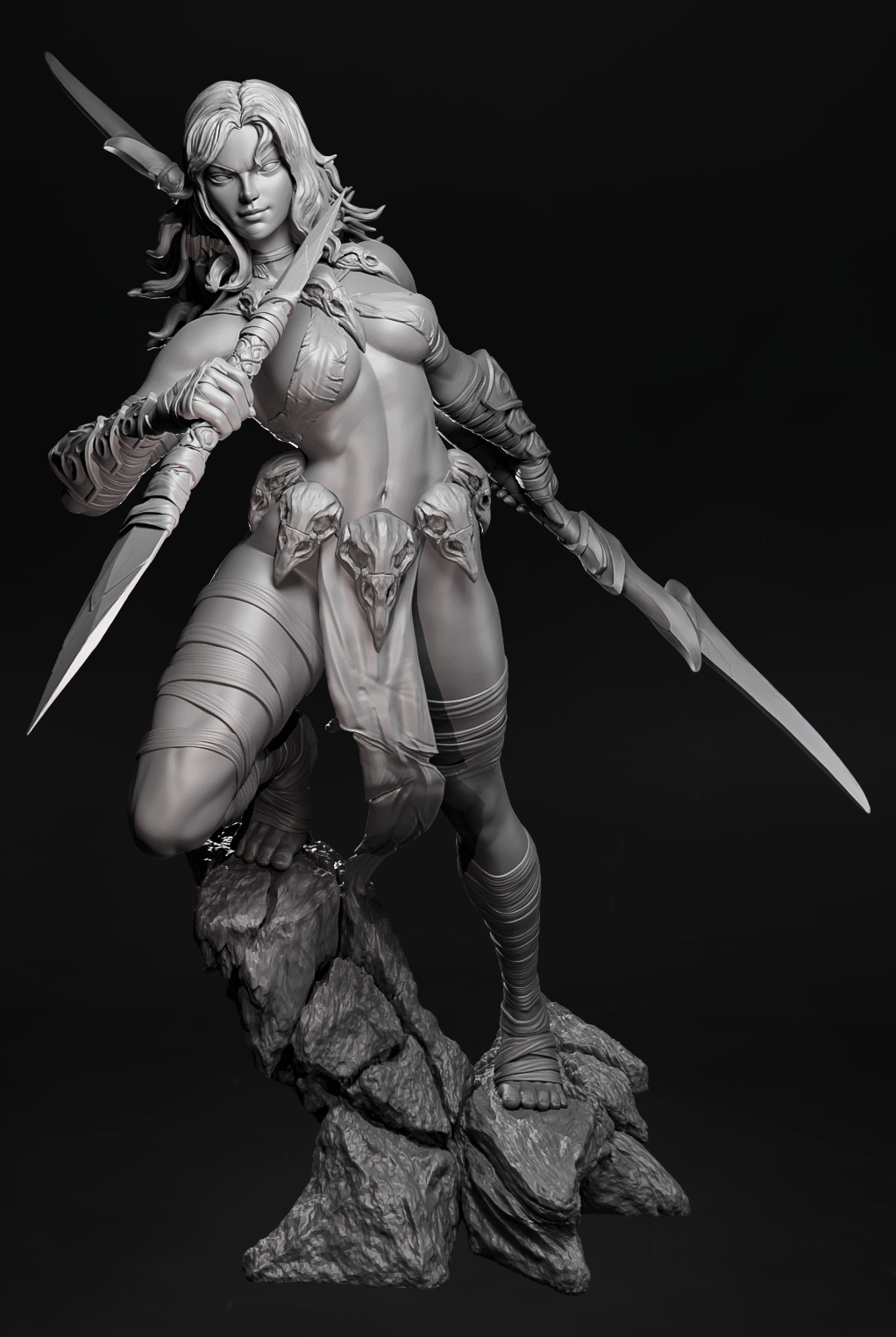 Dziką Ostrze Pustkowi – wojowniczka fantasy – figurka 32 mm / 75 mm