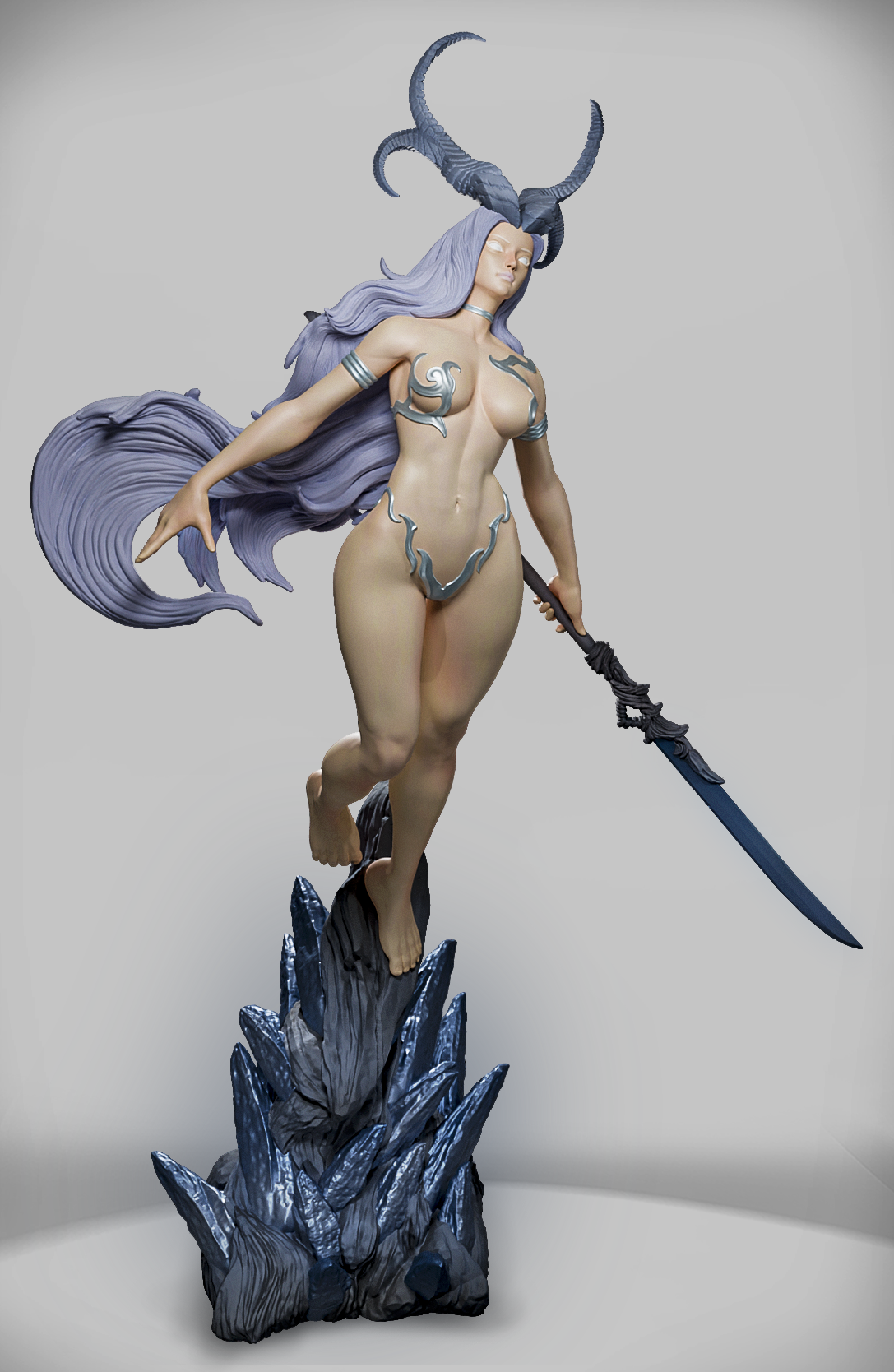 Demoniczna Władczyni Otchłani – figurka fantasy – 32 mm / 75 mm