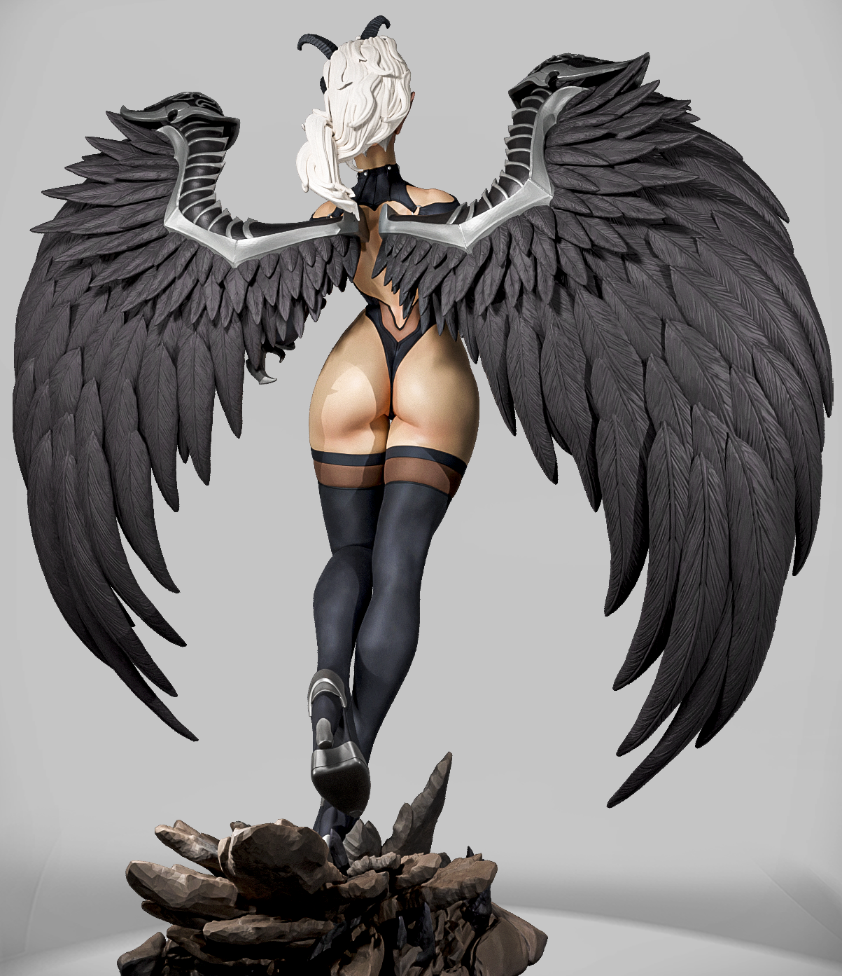 Obsidian Seraph figurka fantasy Witcher Elements Amra 3D Art