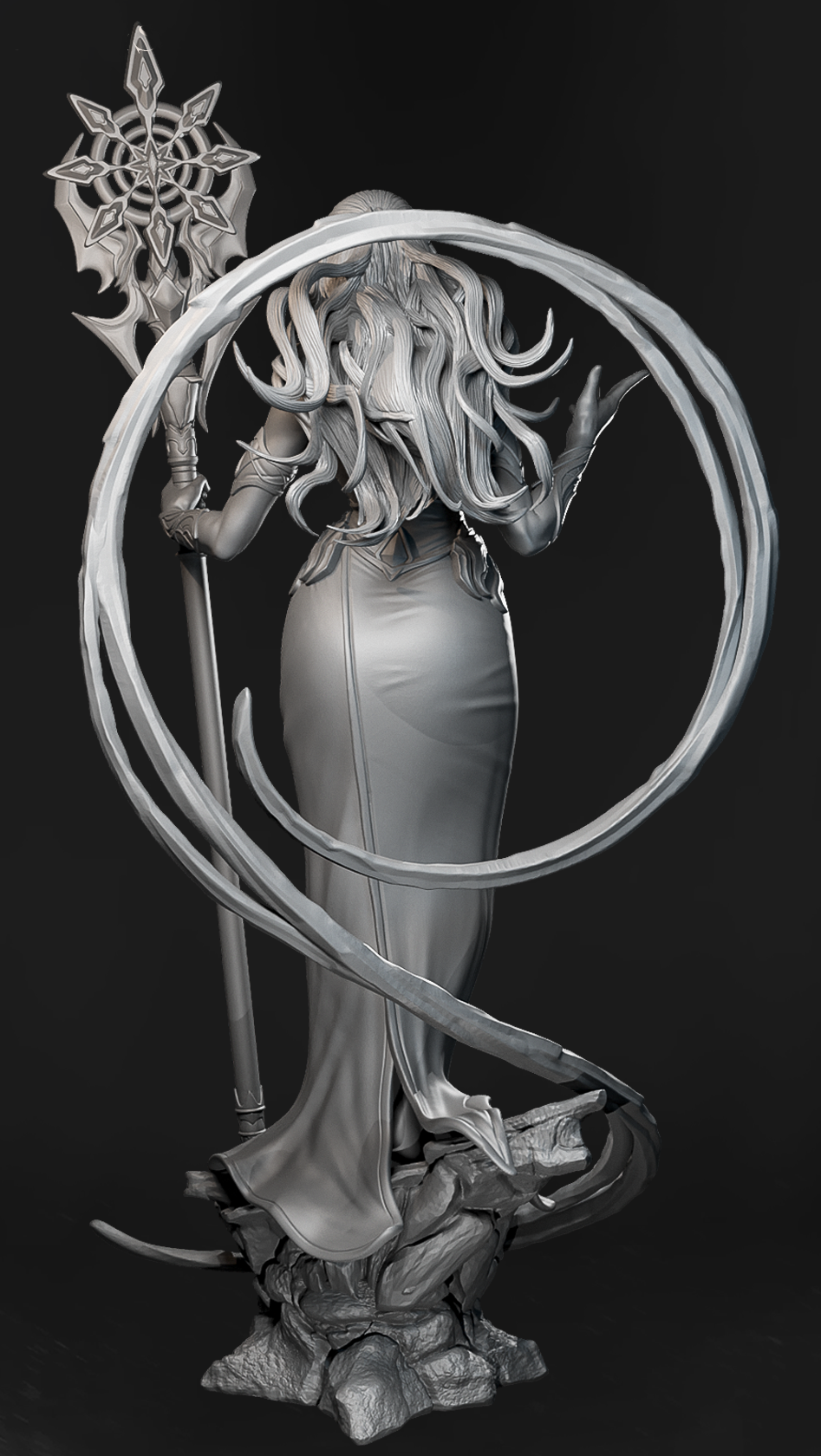 Lightbound Priestess – kapłanka fantasy – figurka żywiczna 32 mm / 75 mm