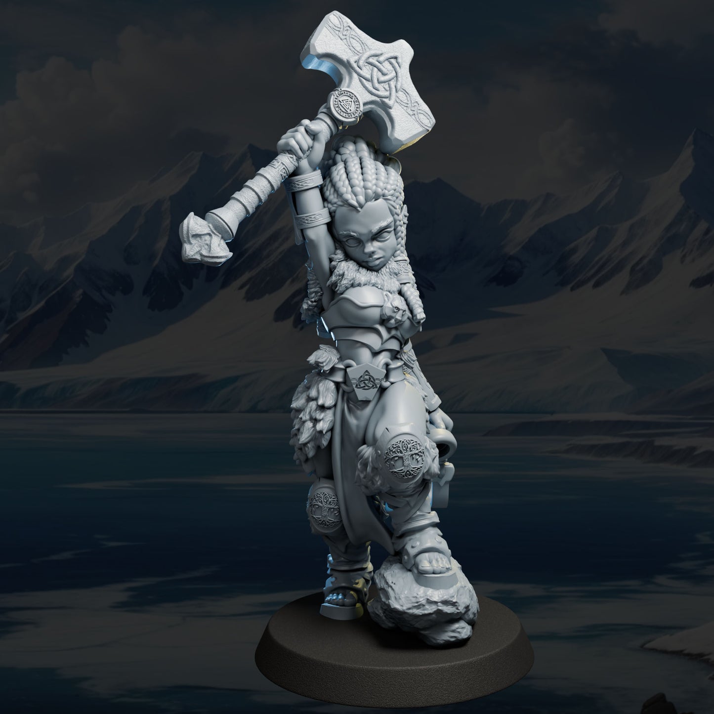 Freydis – figurka kolekcjonerska 32mm / 75mm | Black Bird Miniatures – Ladies of the Dark 2