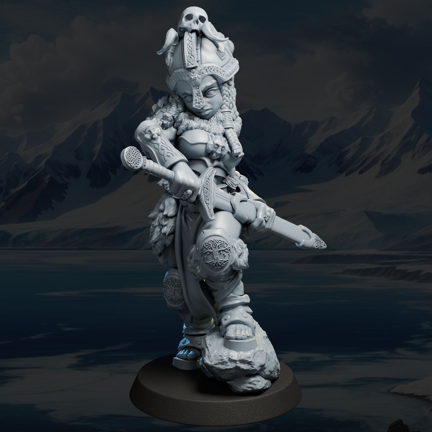 Freydis – figurka kolekcjonerska 32mm / 75mm | Black Bird Miniatures – Ladies of the Dark 2