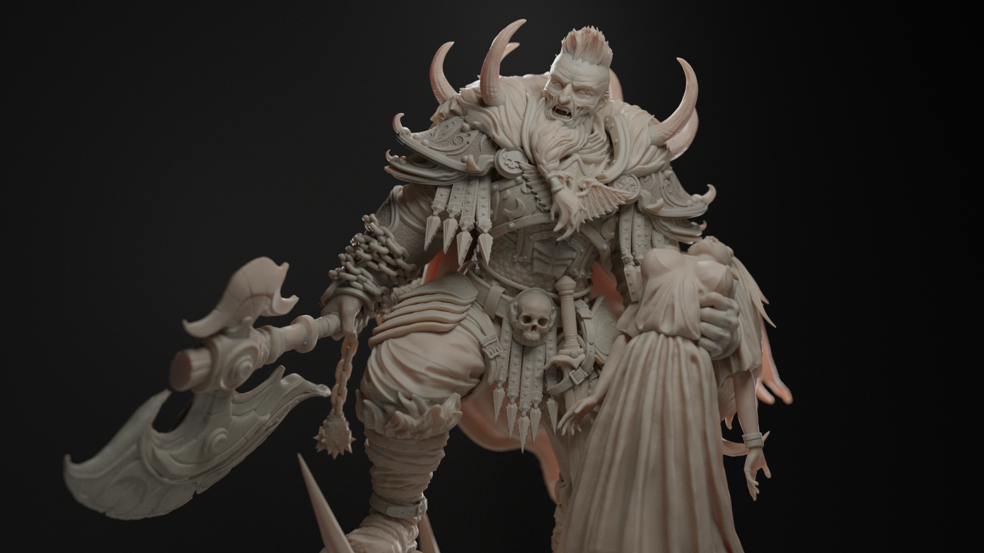 he came back a different man 75mm resin fantasy warrior miniature elijah safarov unpainted model