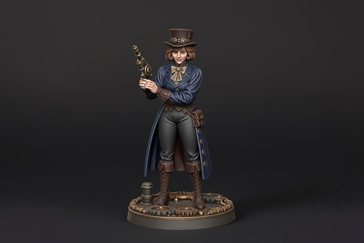 Lady Bluecoil Isadora – Steam Squadron | Mini Realms – figurka 32mm / 75mm