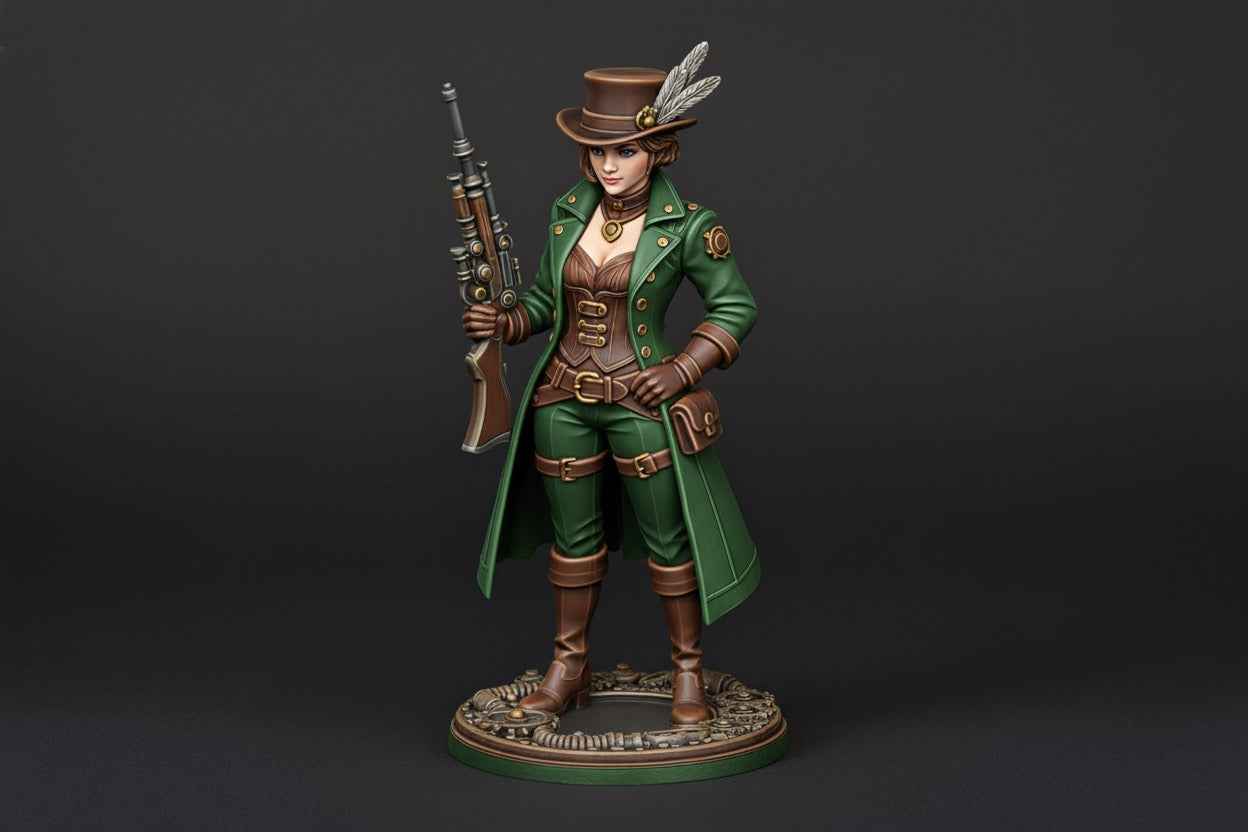 Lady Gearlight Rowena steampunk figurka 32mm 75mm Mini Realms