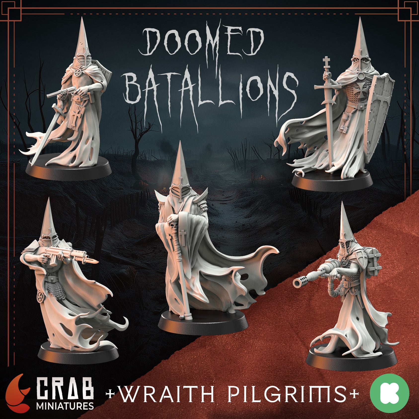 Wraith Pilgrims grimdarkowe figurki Trench Crusade zestaw