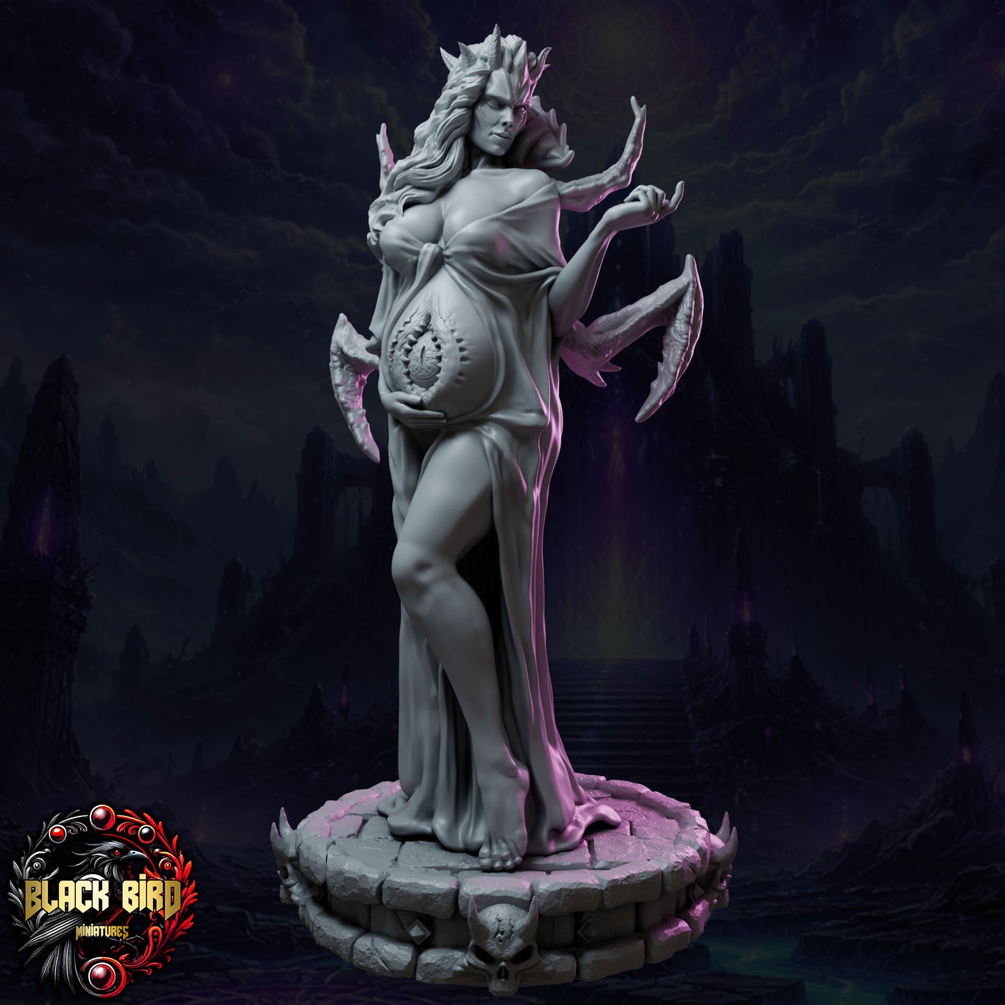 Ishkara - Queens of Chaos - Figurka  32mm/ 75mm - Black Bird Miniatures