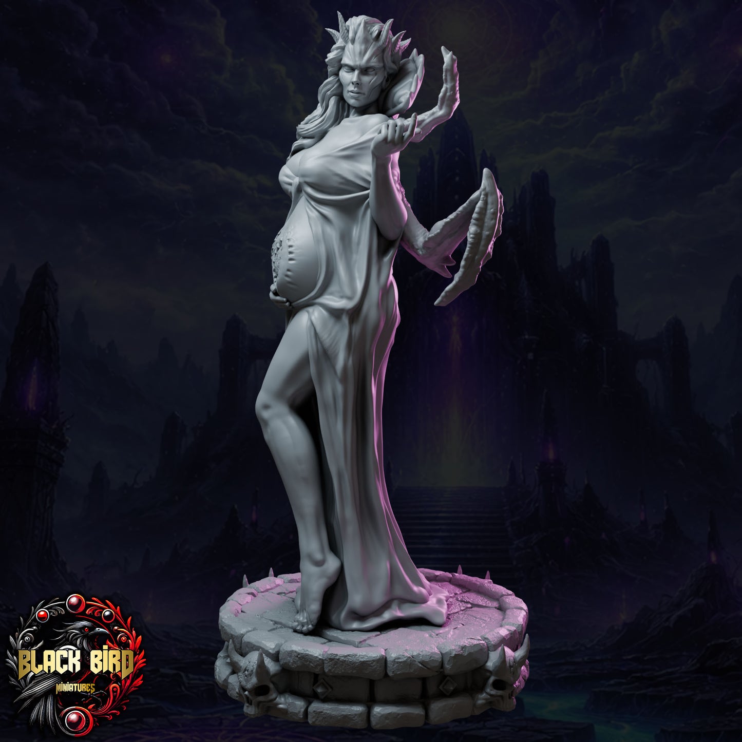 Ishkara - Queens of Chaos - Figurka  32mm/ 75mm - Black Bird Miniatures