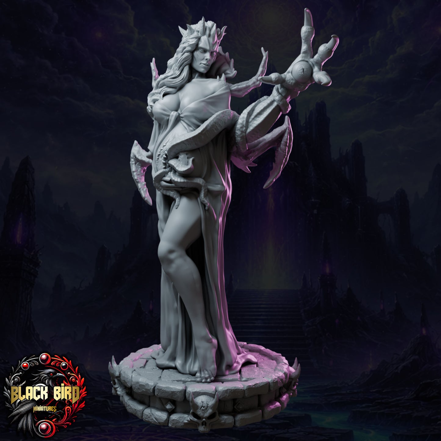 Ishkara - Queens of Chaos - Figurka  32mm/ 75mm - Black Bird Miniatures