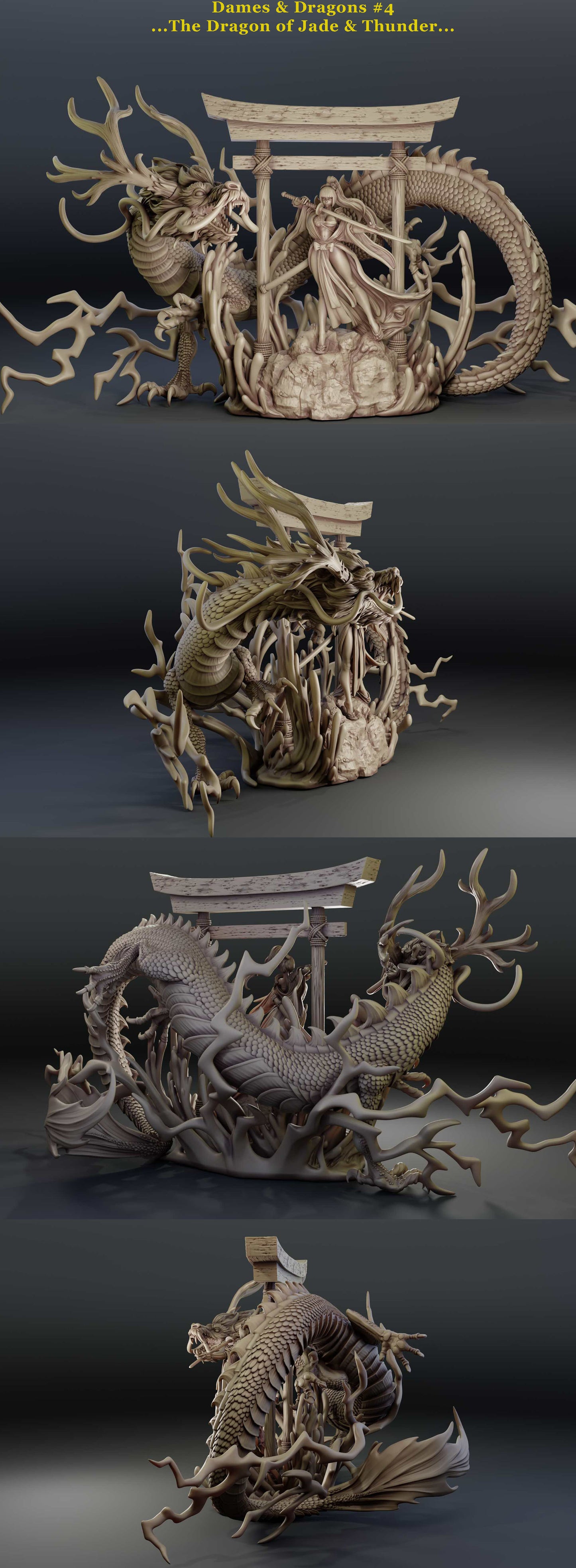 Drachen aus Jade und Donner Diorama – Sammelfigur 35 mm / 75 mm – Dames and Dragons