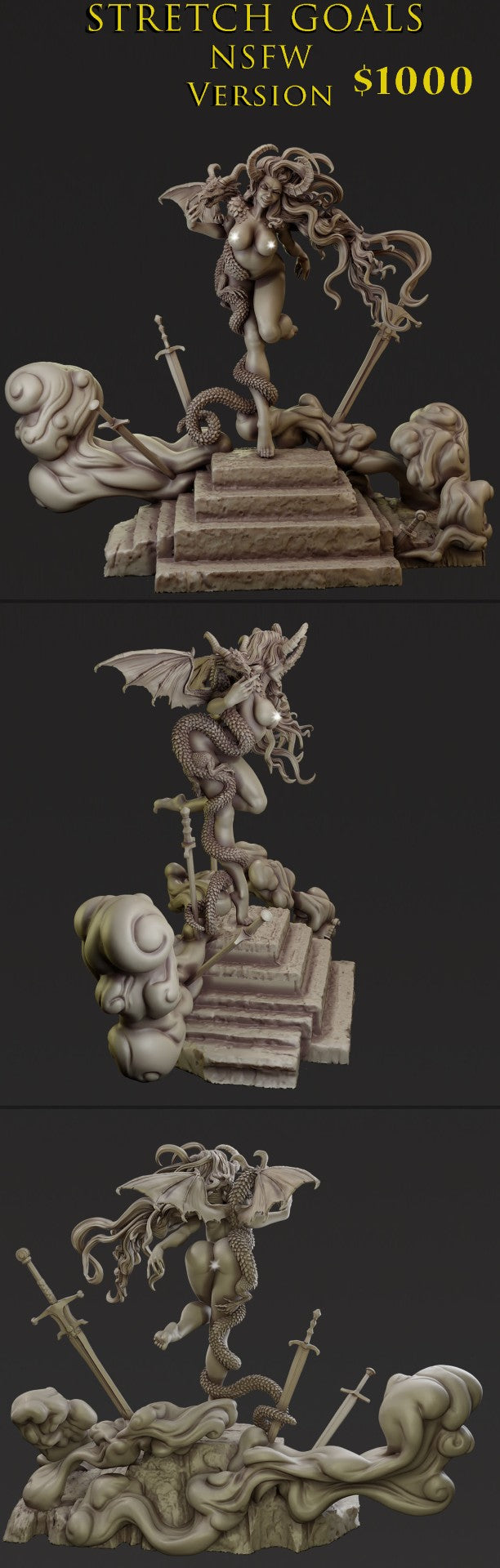 Fire & Flames – Diorama / Figurka – Dames and Dragons #1 –  35mm / 75mm