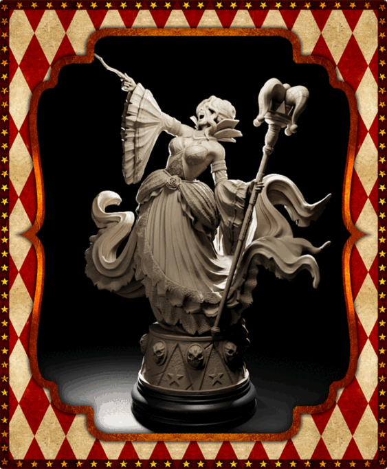 Giselda - Circus of Madness | Black Bird Miniatures | figurka kolekcjonerska 32 mm / 75 mm / popiersie