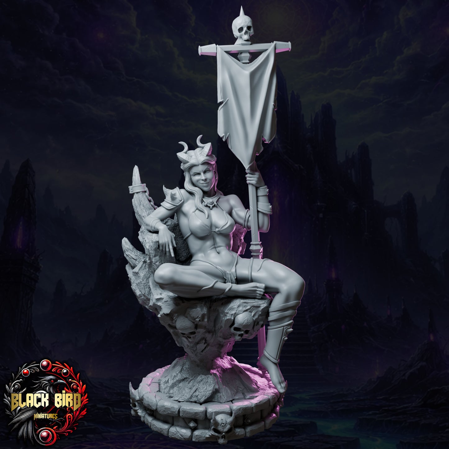 Malryss – Queens of Chaos – Figurka 32mm / 75mm – Black Bird Miniatures