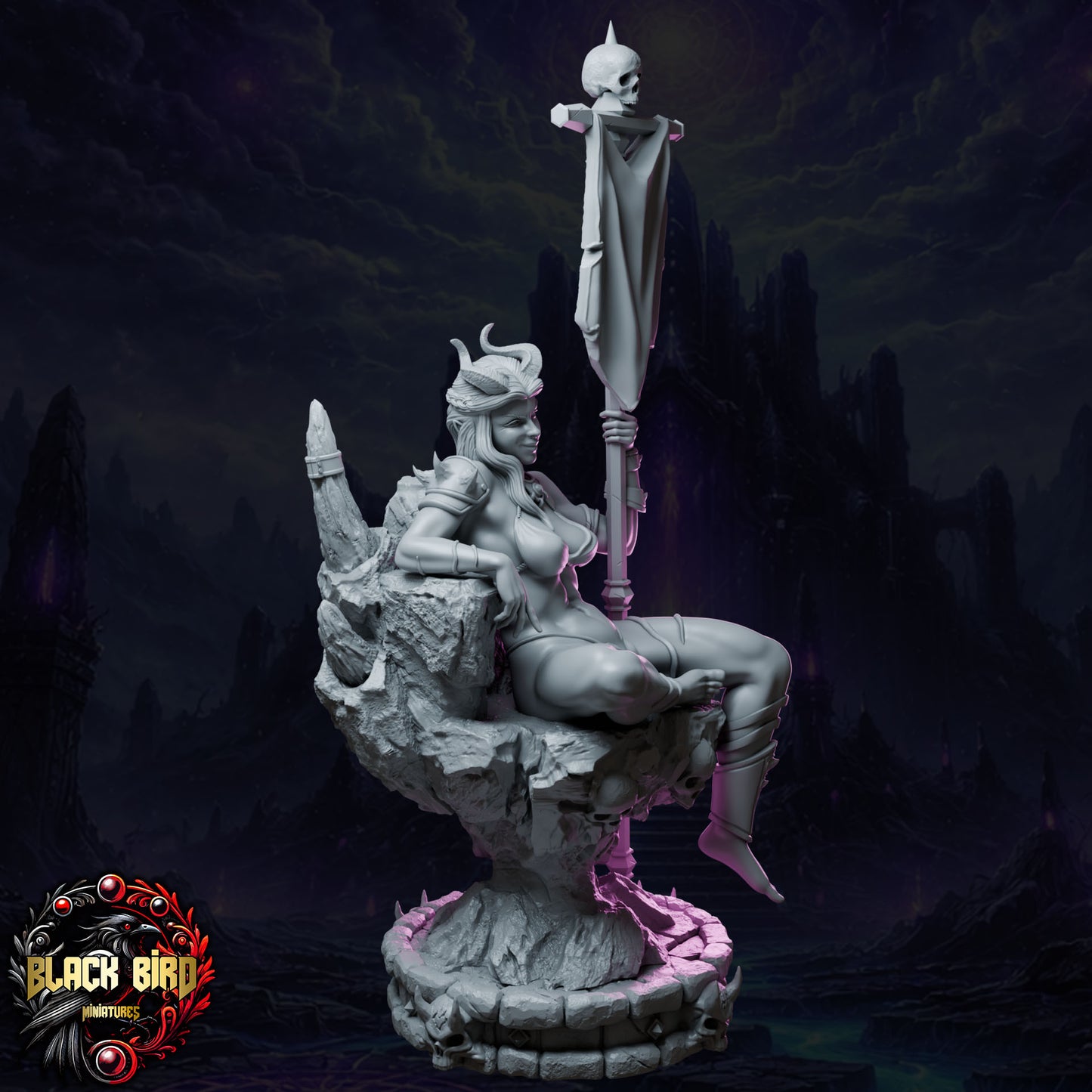 Malryss – Queens of Chaos – Figurka 32mm / 75mm – Black Bird Miniatures