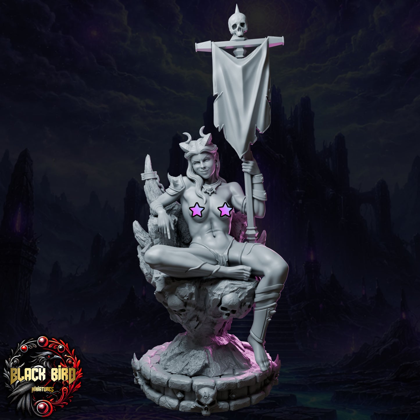 Malryss – Queens of Chaos – Figurka 32mm / 75mm – Black Bird Miniatures