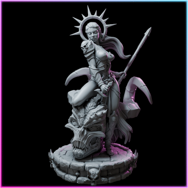 Morgath – Queens of Chaos – Figurka 32mm / 75mm – Black Bird Miniatures