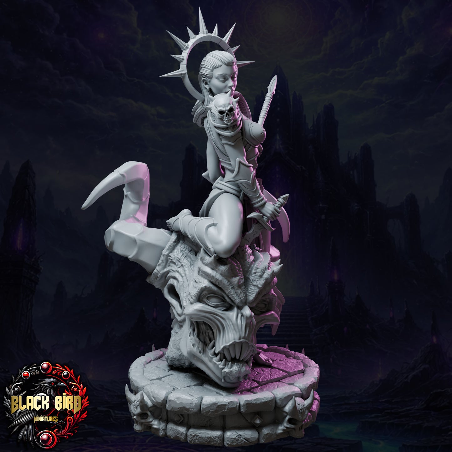 Morgath – Queens of Chaos – Figurka 32mm / 75mm – Black Bird Miniatures