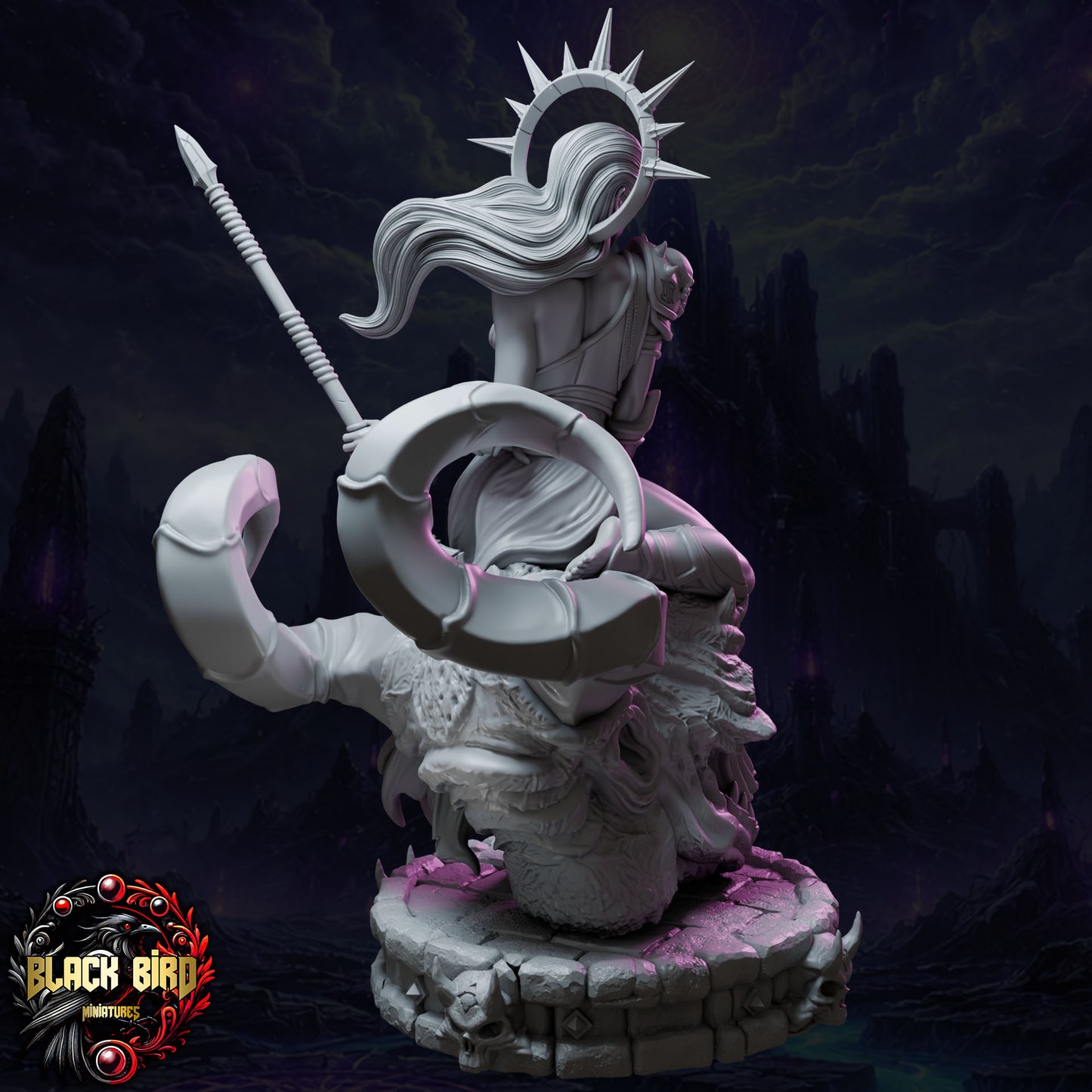 Morgath – Queens of Chaos – Figurka 32mm / 75mm – Black Bird Miniatures
