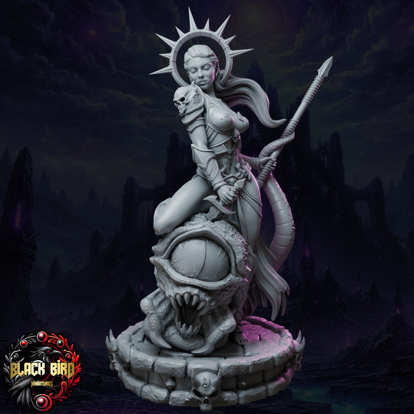 Morgath – Queens of Chaos – Figurka 32mm / 75mm – Black Bird Miniatures