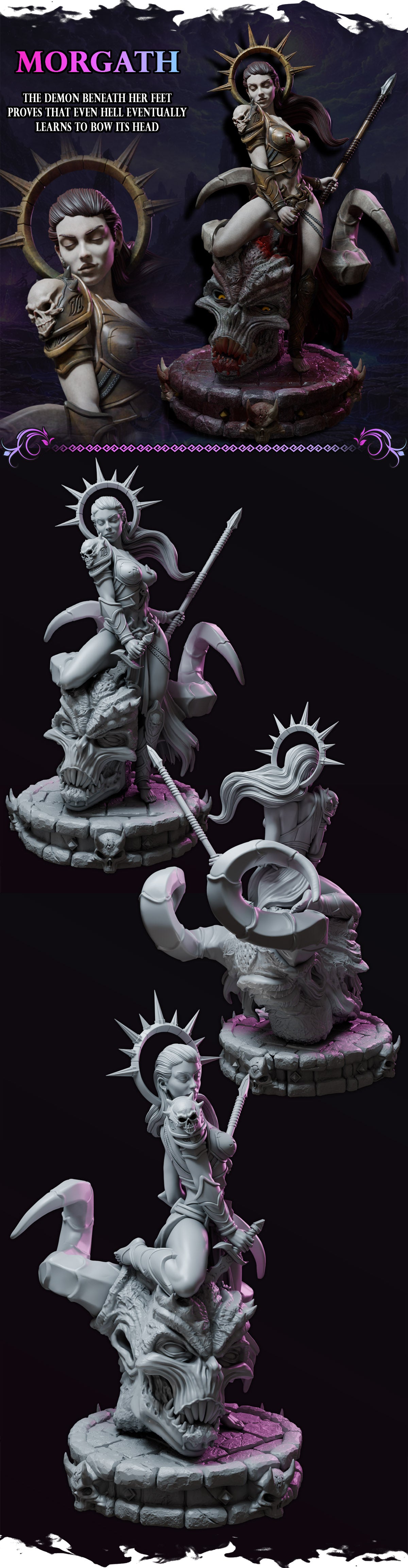 Morgath – Queens of Chaos – Figurka 32mm / 75mm – Black Bird Miniatures