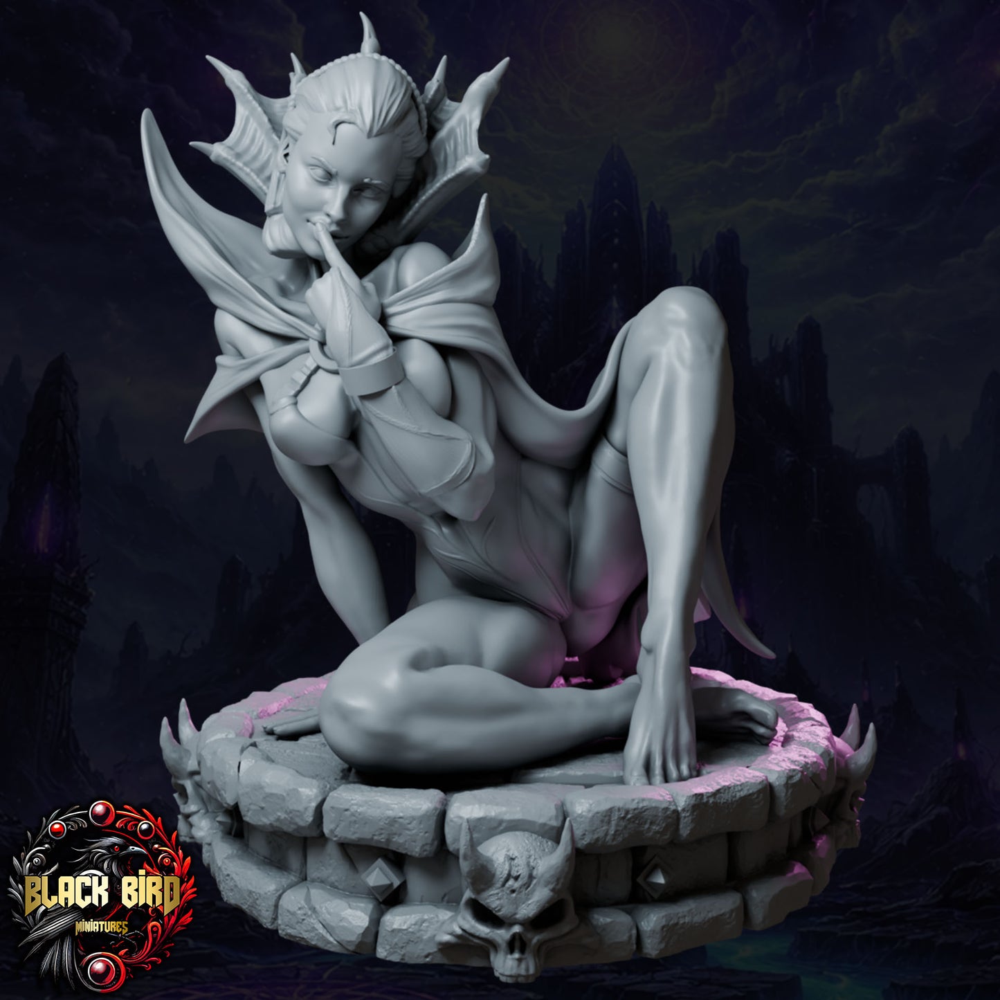 Morwenne – Queens of Chaos – Figurka 32mm / 75mm – Black Bird Miniatures