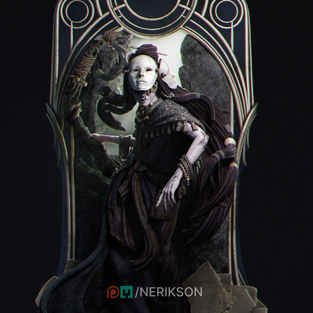 Hierofant by Nerikson - Mystical Fantasy Figurine 3D Printed in ABS-Like Resin
