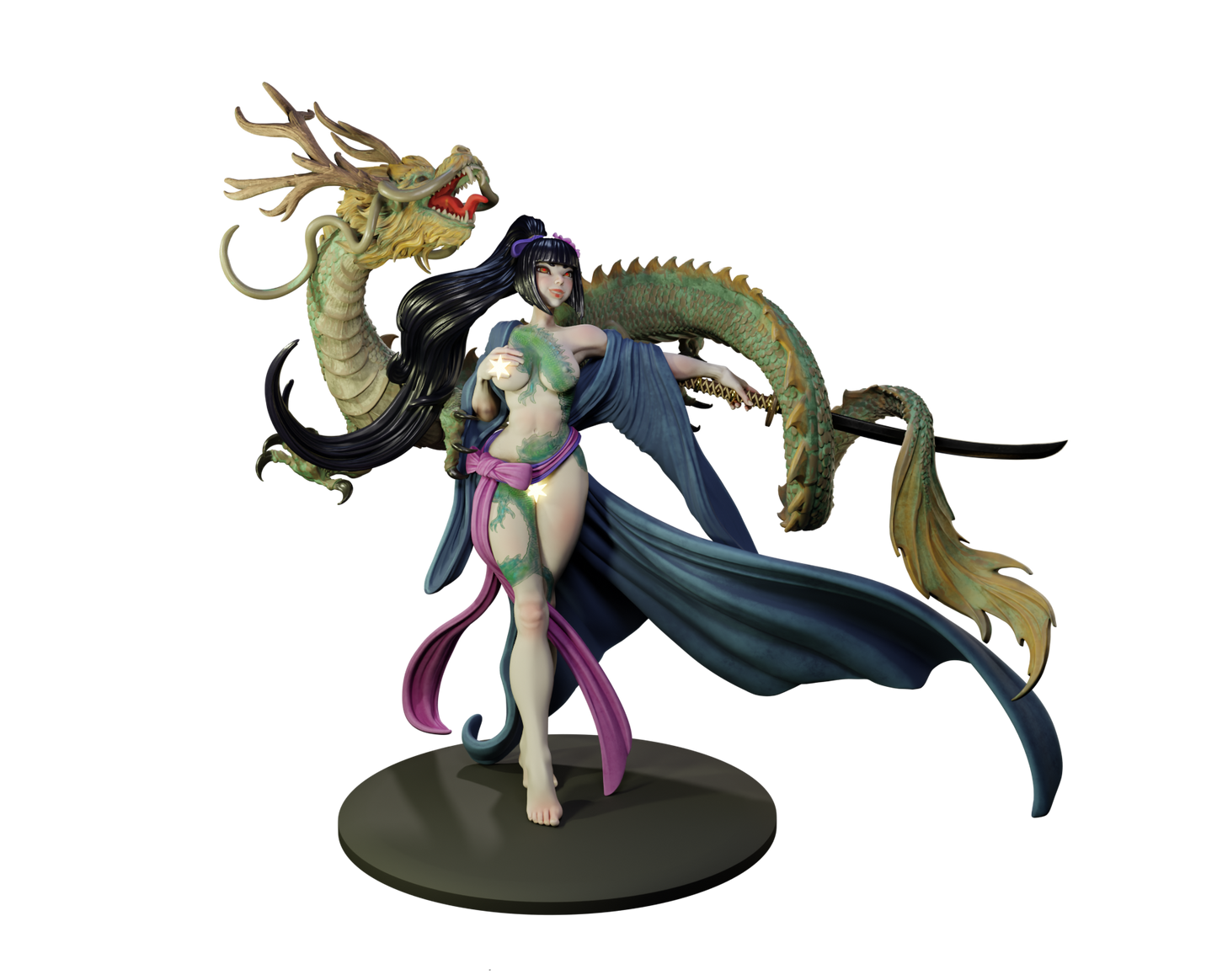 Drachen aus Jade und Donner Diorama – Sammelfigur 35 mm / 75 mm – Dames and Dragons
