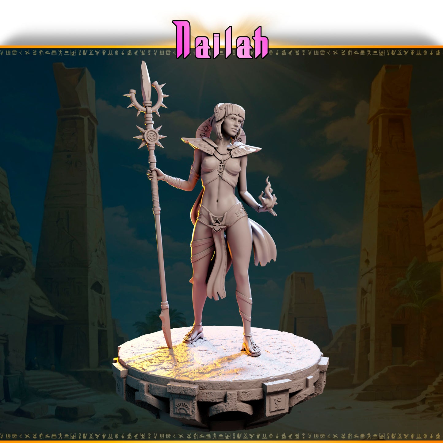 Nailah – Pani Ognia Pustyni 32 mm / 75 mm | Black Bird Miniatures | Ladies of the Desert