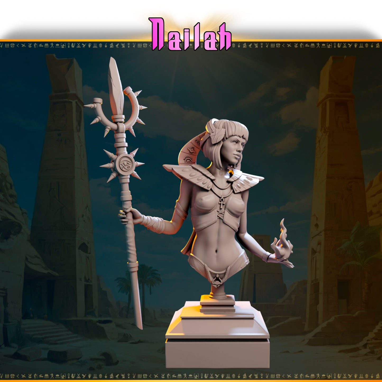 Nailah – Pani Ognia Pustyni 32 mm / 75 mm | Black Bird Miniatures | Ladies of the Desert