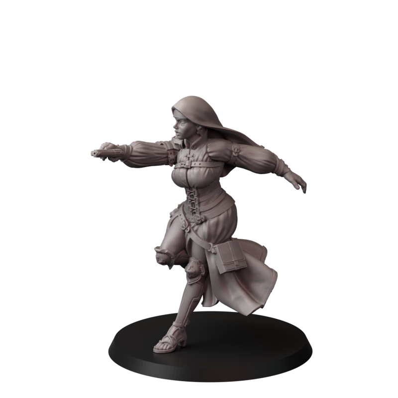 Fins Nuns – zakonnice bojowe – figurki do Trench Crusade 32 / 54 / 75mm