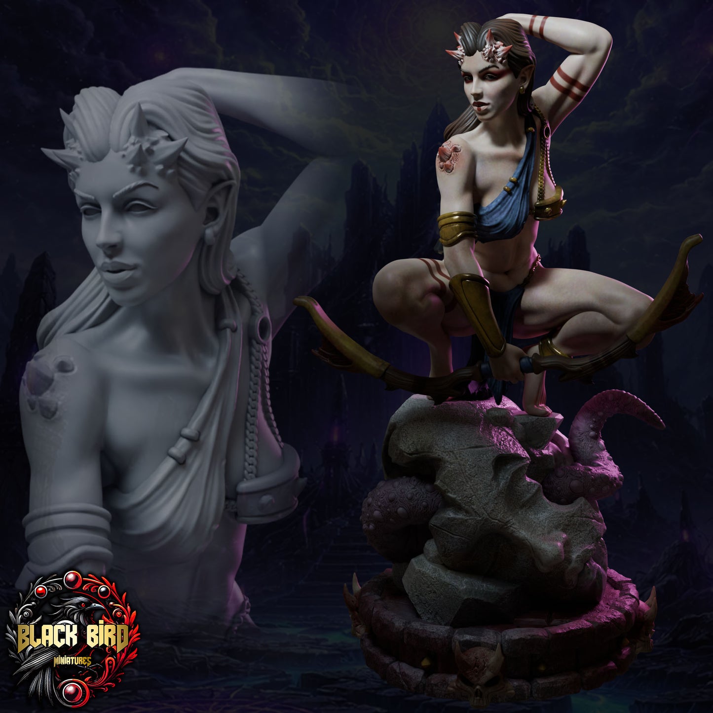 Ossyra – Queens of Chaos – Figurka 32mm / 75mm – Black Bird Miniatures