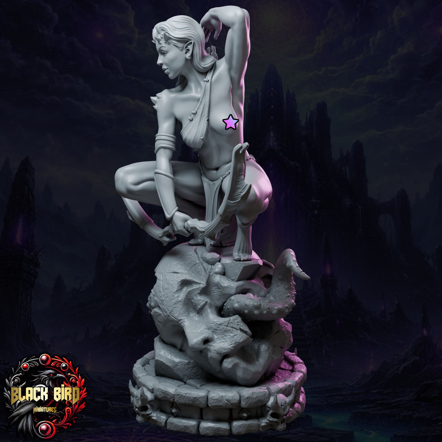 Ossyra – Queens of Chaos – Figurka 32mm / 75mm – Black Bird Miniatures