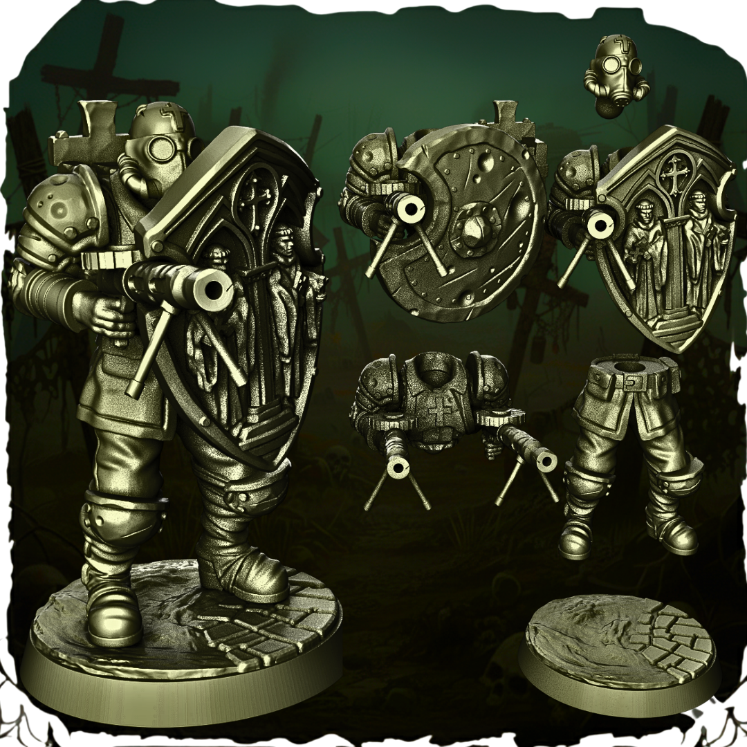 Papal State – Shield Gunner Infantry – Trench Crusade – figurka 32mm