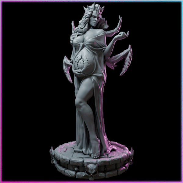 Ishkara - Queens of Chaos - Figurka  32mm/ 75mm - Black Bird Miniatures