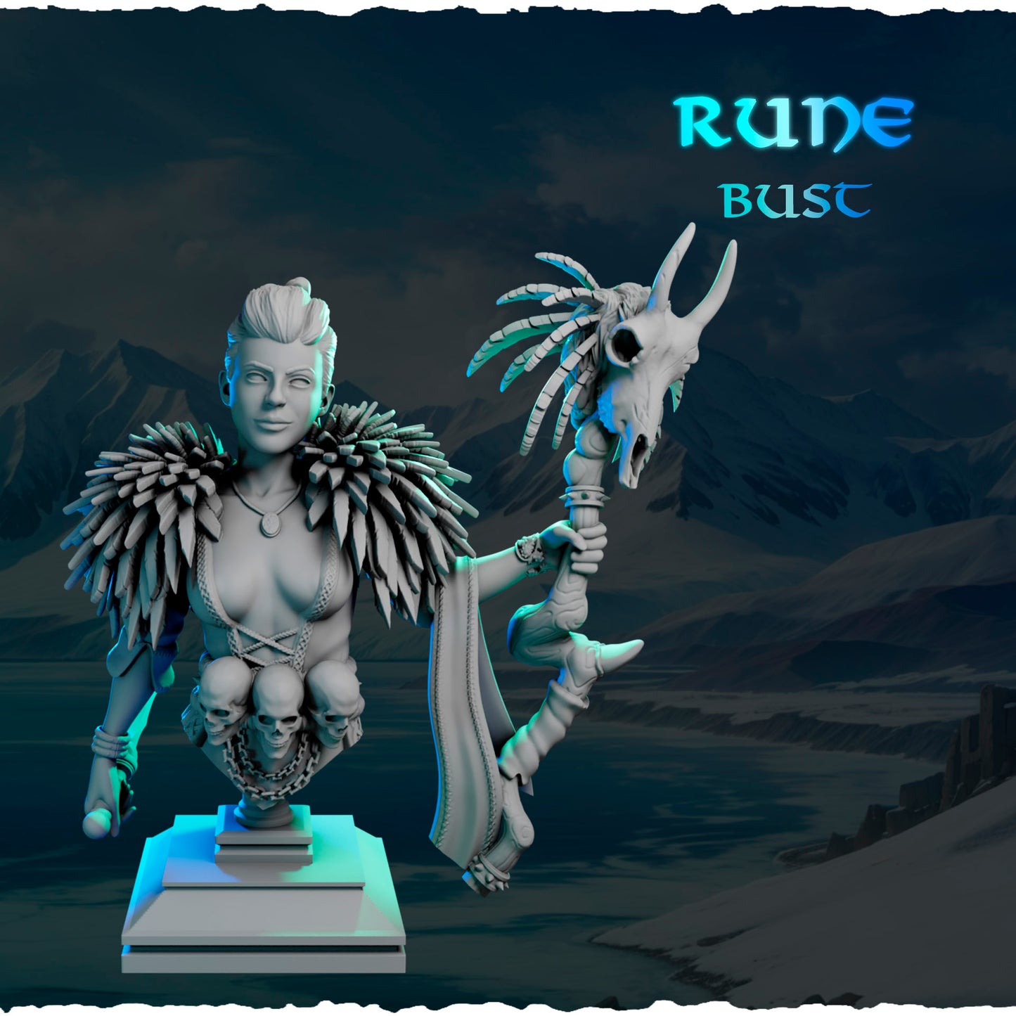 Północna Szamanka z Berłem Czaszki — runiczna podstawka