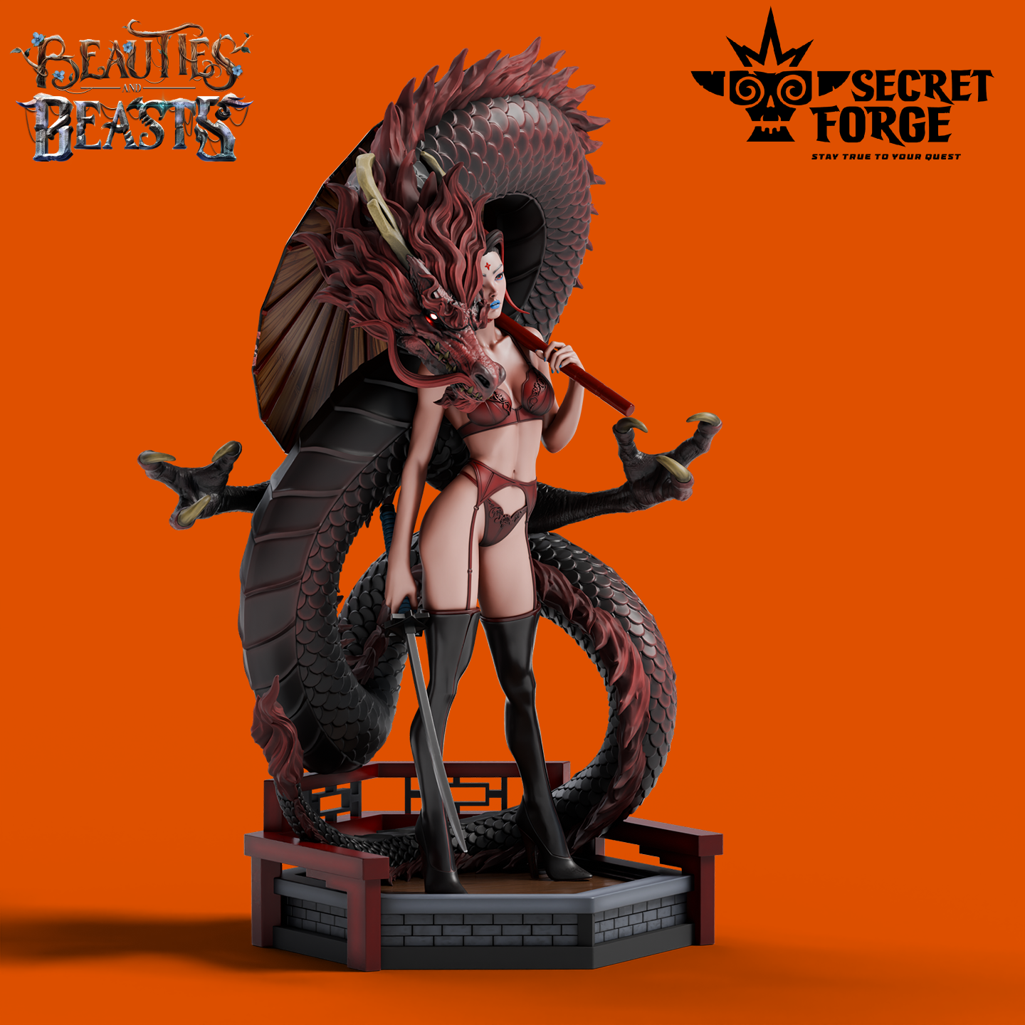 Figurka Luna – Opiekunka smoków burleska – Secret Forge | miniatura kolekcjonerska 75mm / 112mm