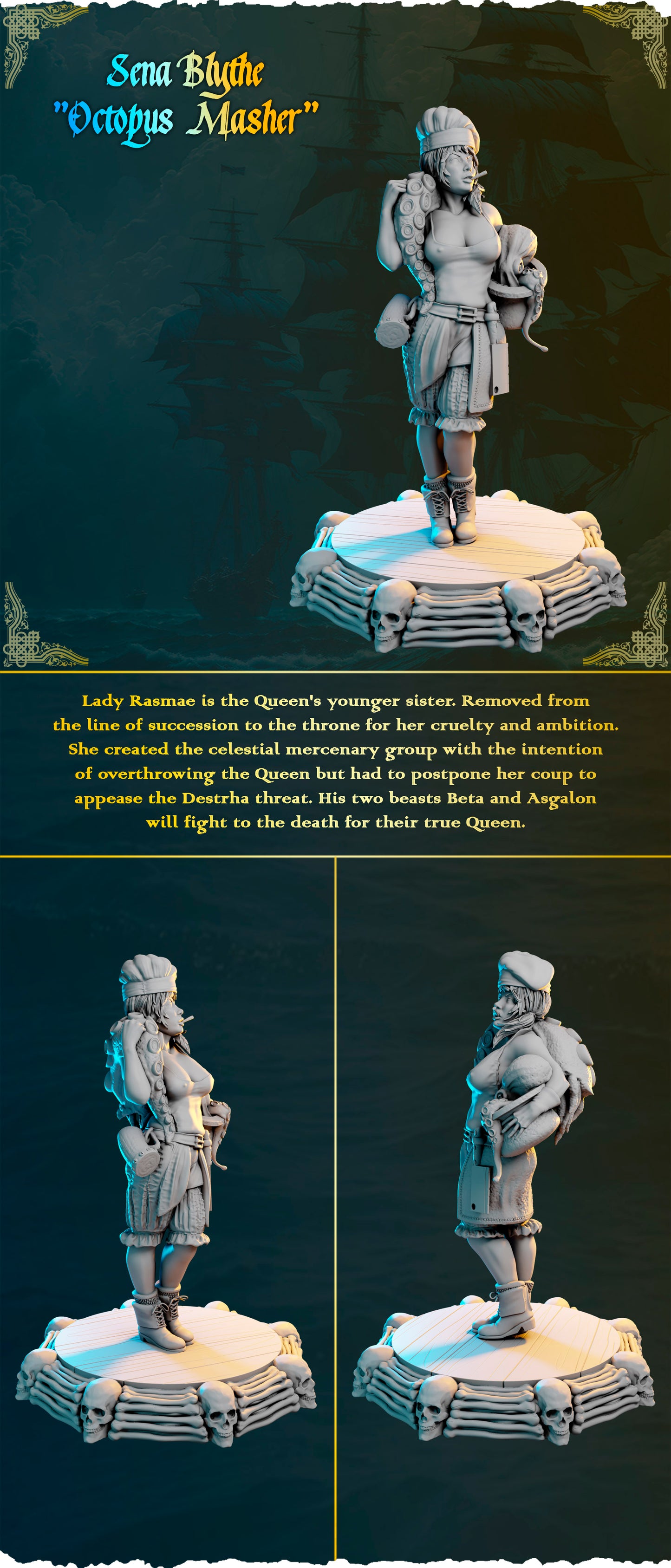 Figurki pirackie 32 mm i 75 mm z kolekcji Ladies of the Sea Pirates