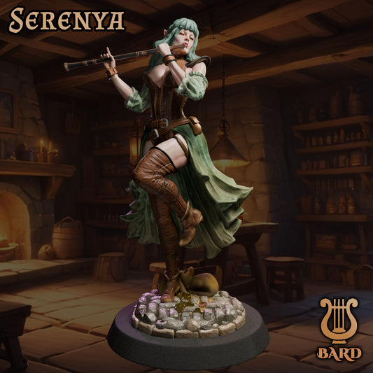 Serenya – Bard | Ladies of the Dark Age | Figurka kolekcjonerska 32 mm / 75 mm | Black Bird Miniatures