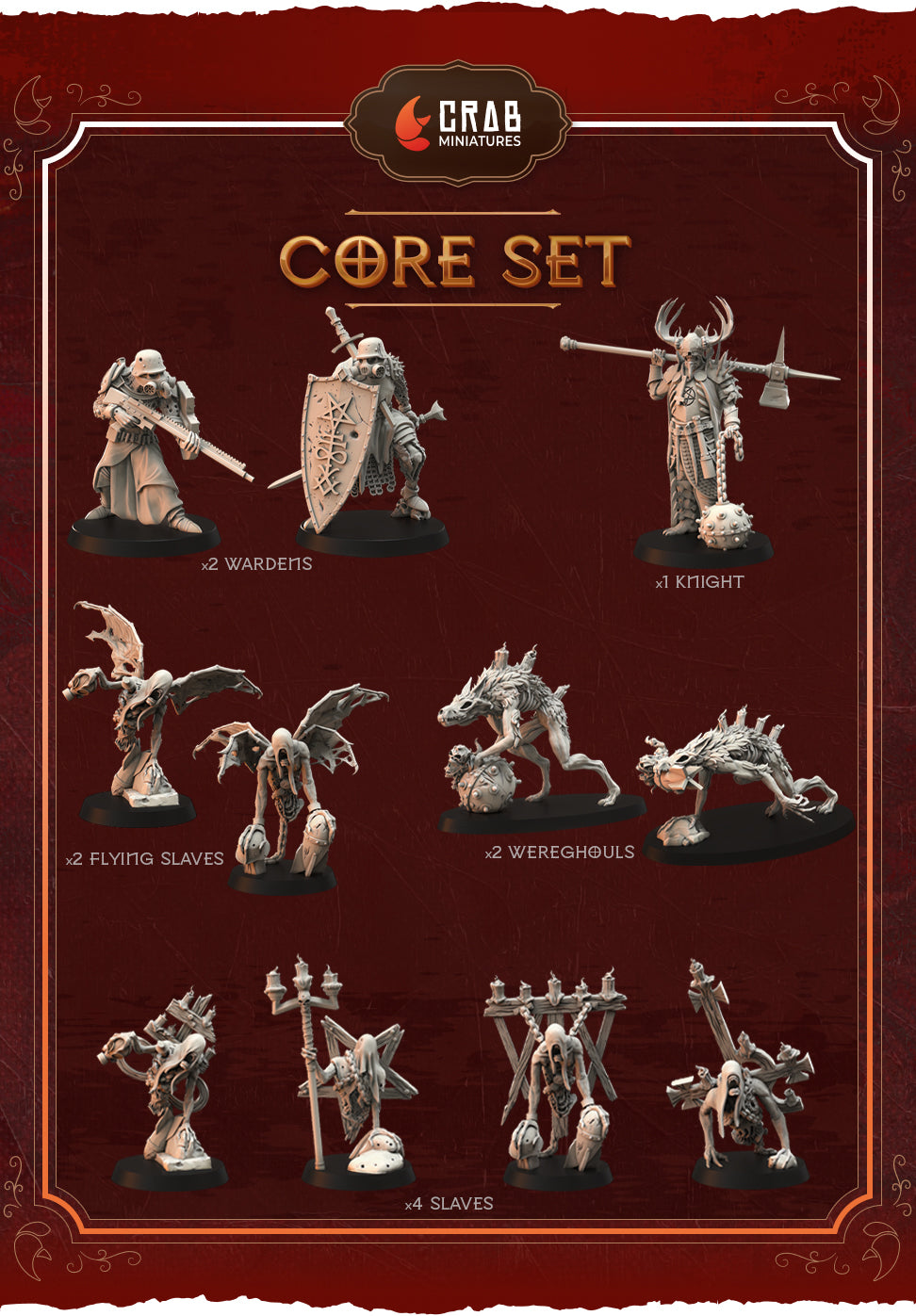 Candles of Heresy zestaw grimdarkowych figurek 32 mm Trench Crusade