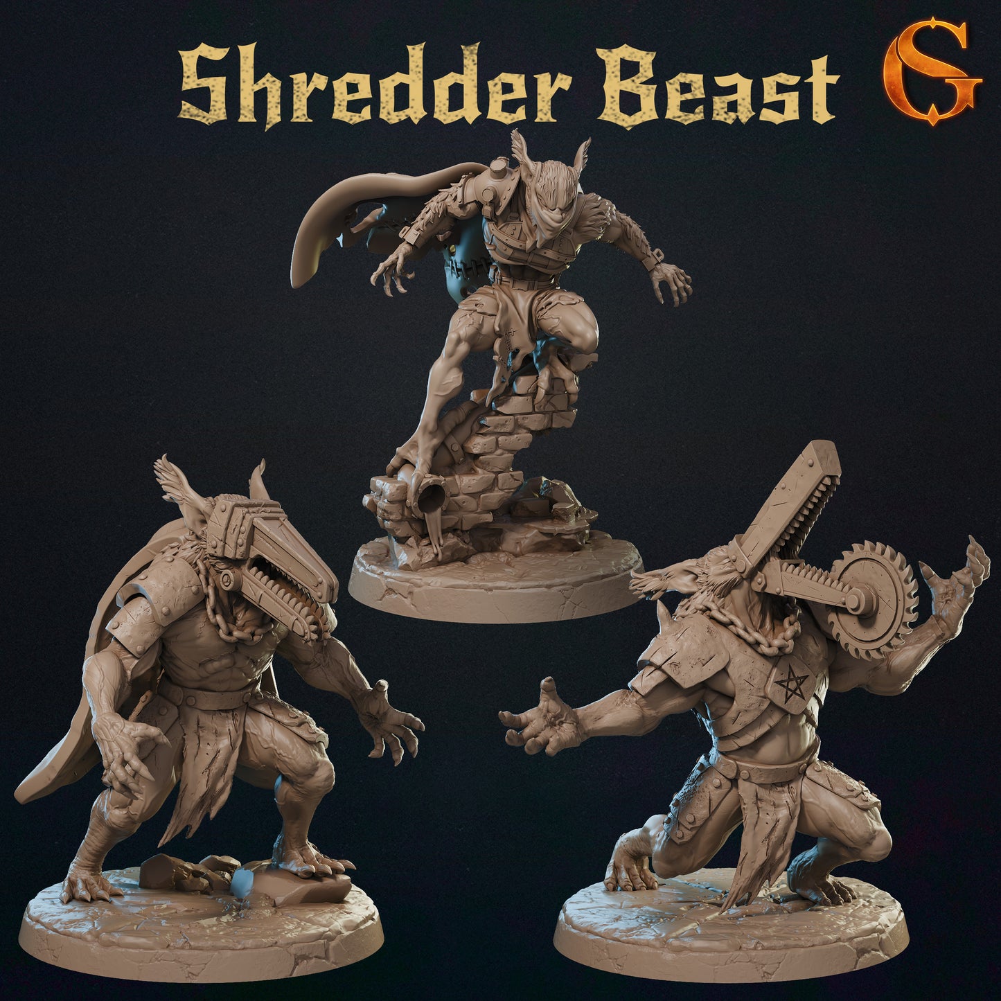 Grimdark-Armee – Megaset (19 Figuren, 5 Einheiten) – SolGood Creations | 16K ABS-ähnlicher Druck