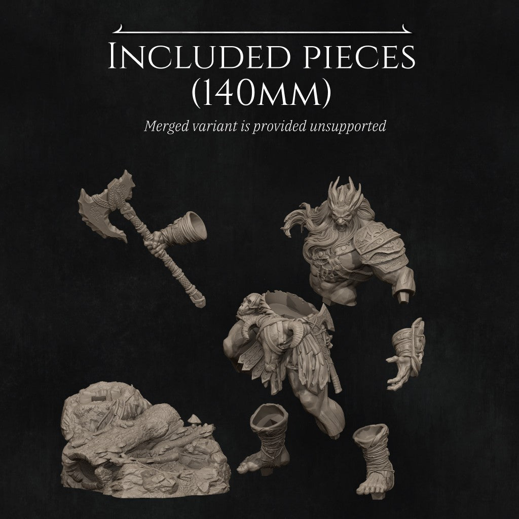 Stone Giant 3D Resin Miniature by Nerikson, 16K 30-micron print quality