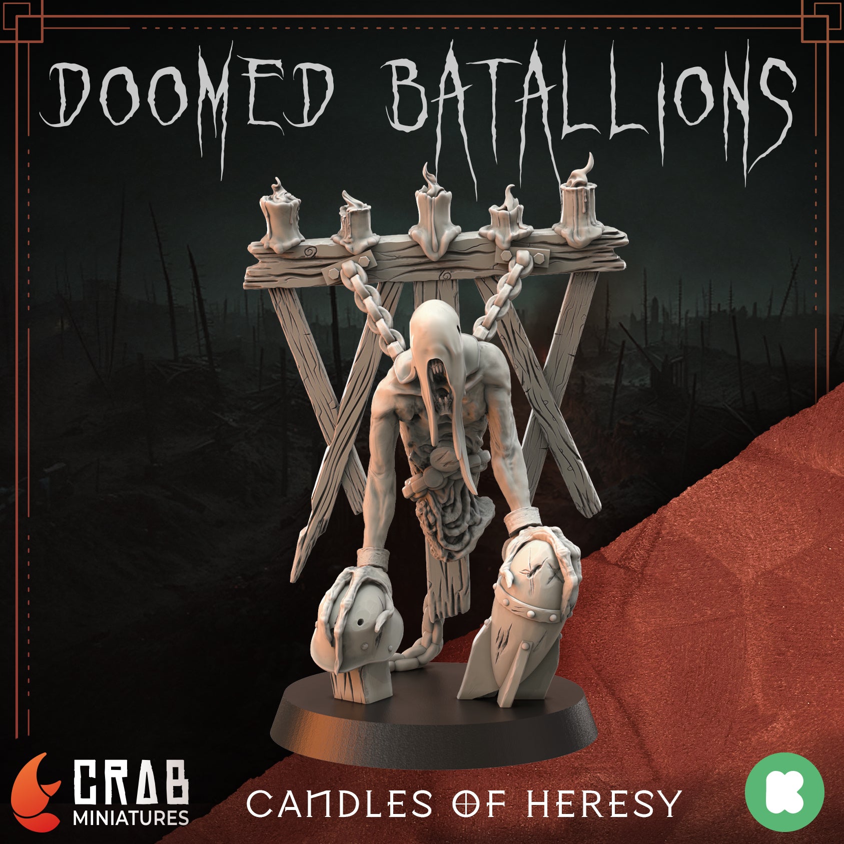 Candles of Heresy zestaw grimdarkowych figurek 32 mm Trench Crusade