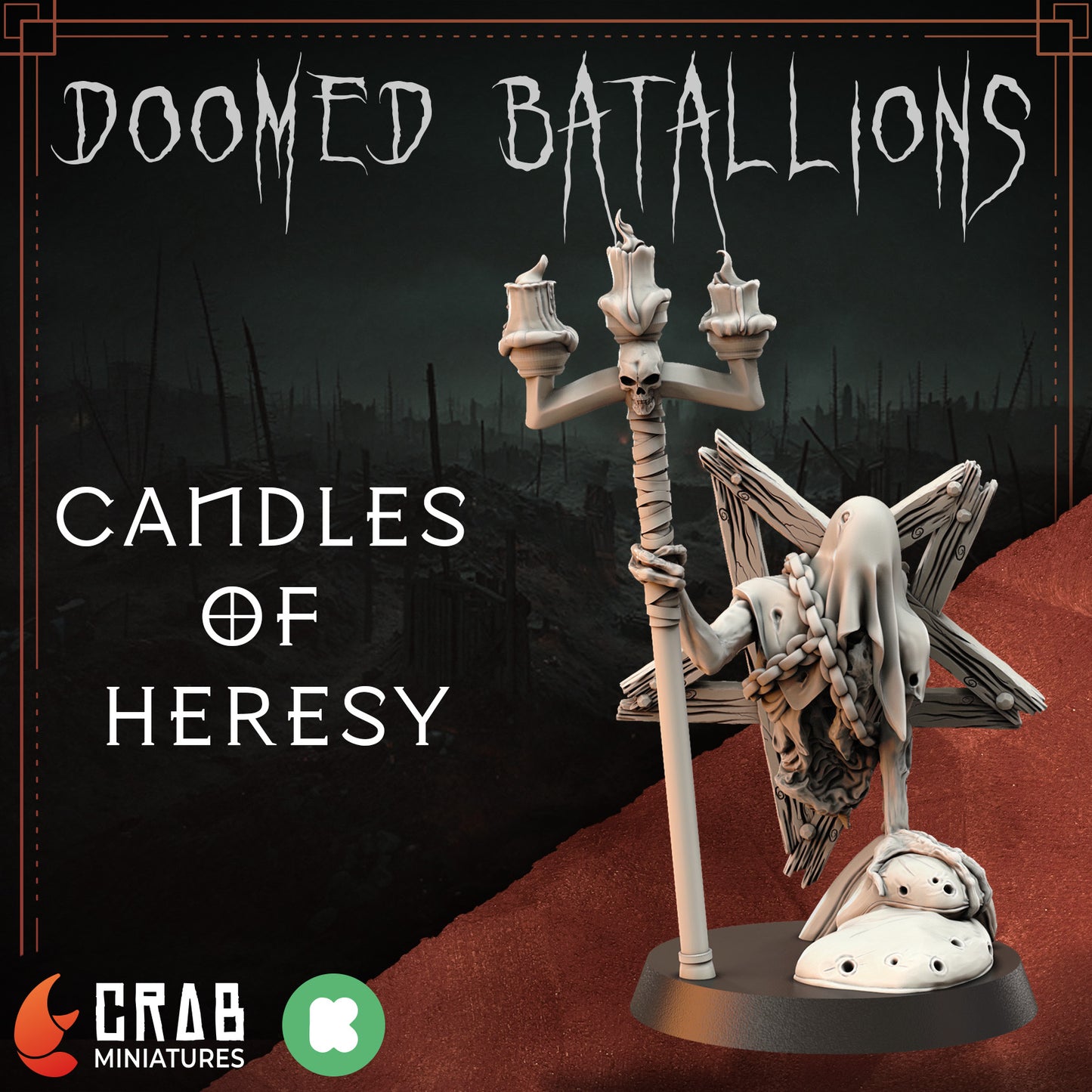 Candles of Heresy zestaw grimdarkowych figurek 32 mm Trench Crusade