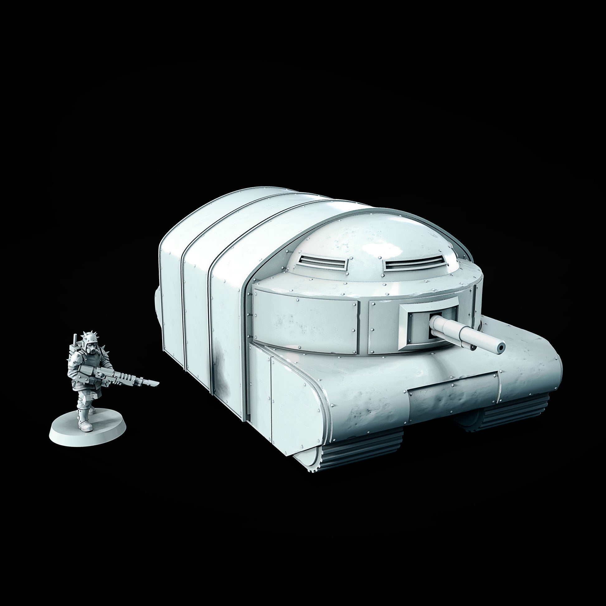 Czołg Kościelny V1A – grimdark model 3D do Trench Crusade, autor Juan Manuel Vargas Villate