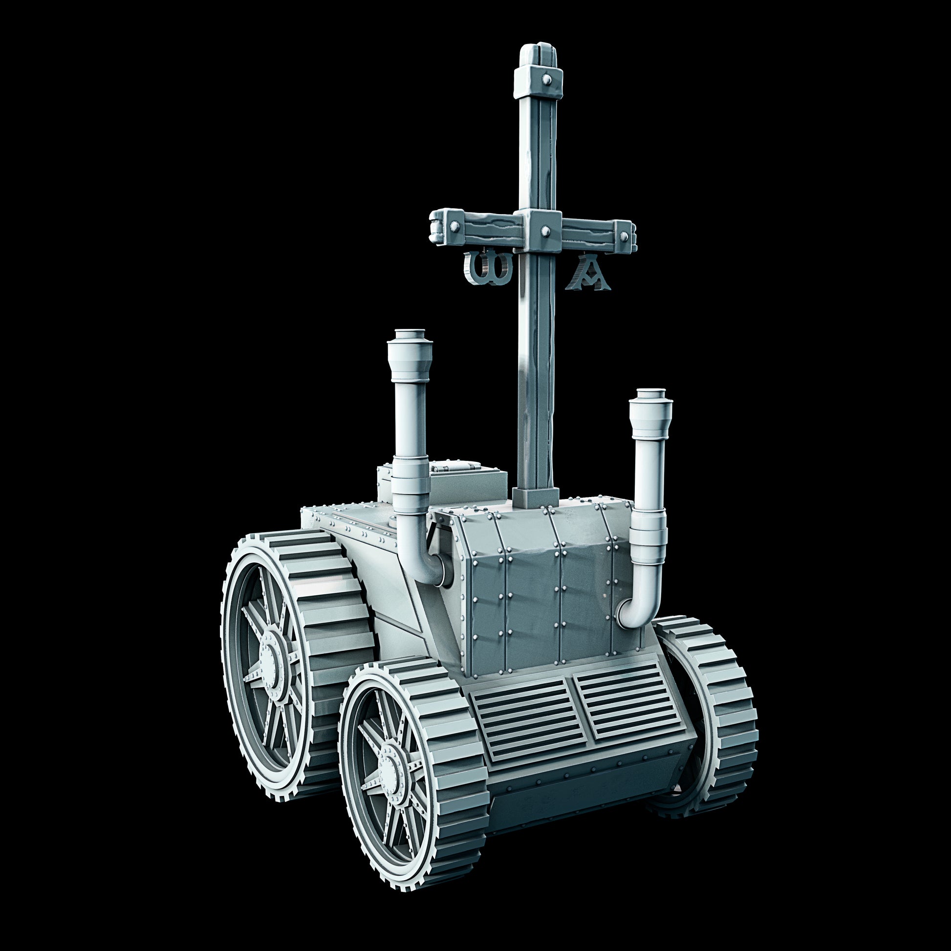 Czołg V1 – grimdark model 3D do Trench Crusade, autor Juan Manuel Vargas Villate