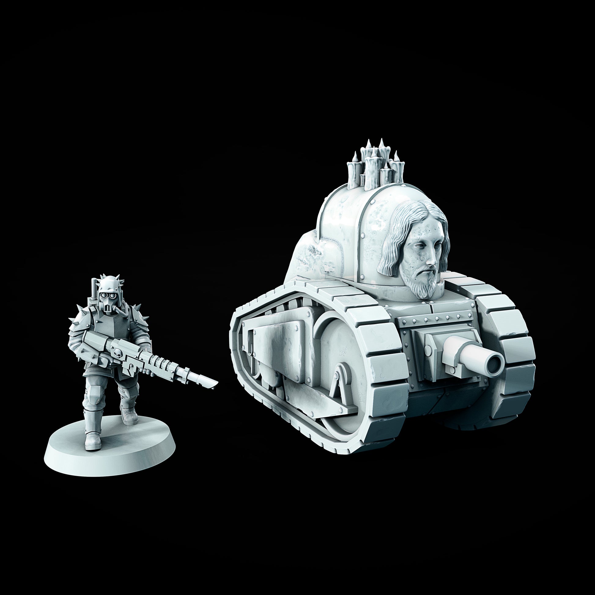 Czołg V4 – grimdark model do Trench Crusade, autor Juan Manuel Vargas Villate