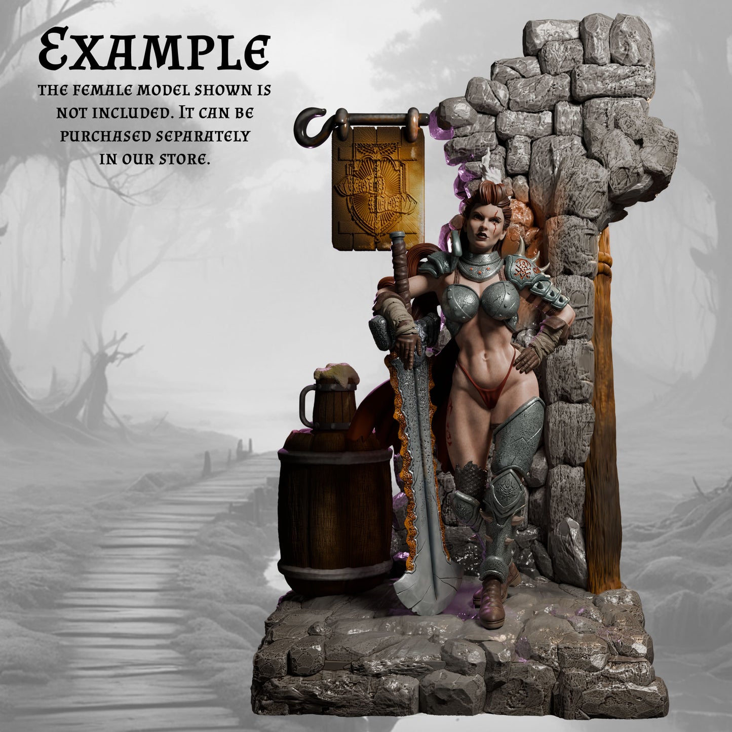 Bramka – Engineer | Ladies of the Dark Age | Figurka kolekcjonerska 32 mm / 75 mm | Black Bird Miniatures